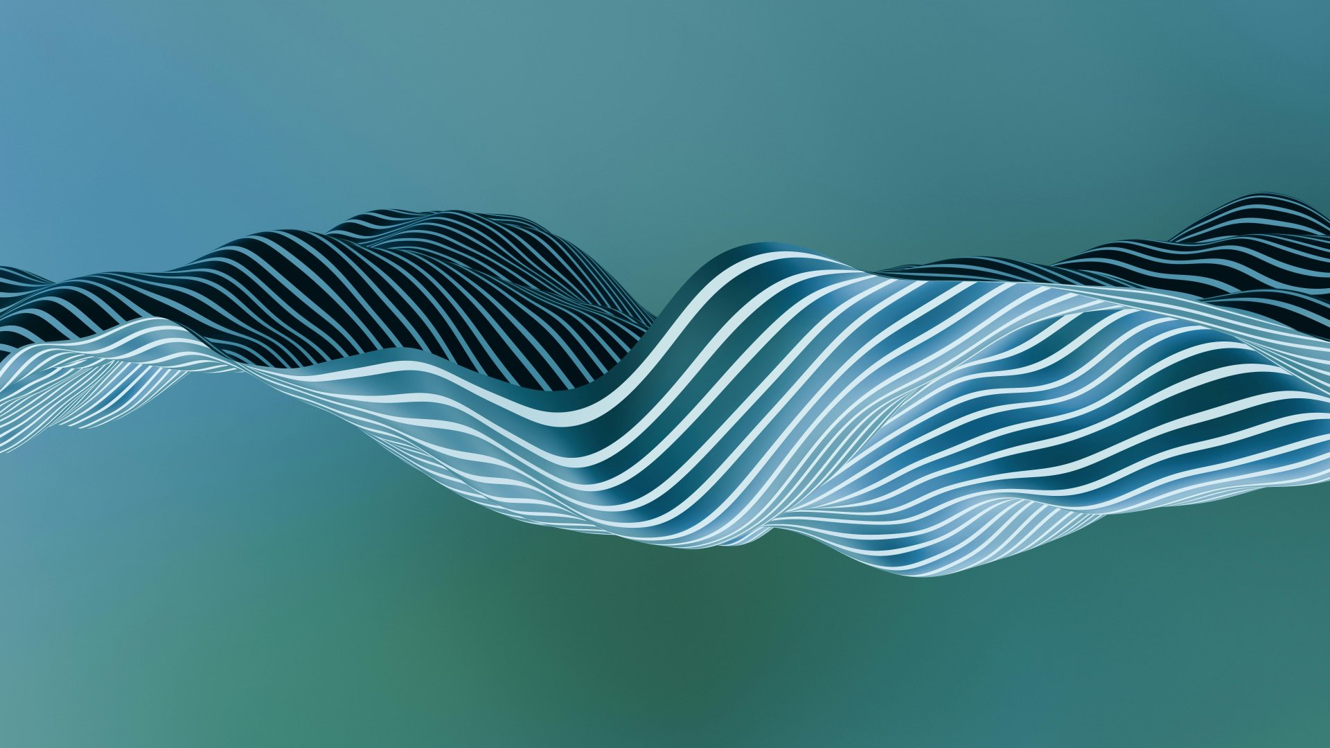 3D Abstract Wavy Line Art - Free wallpaper download