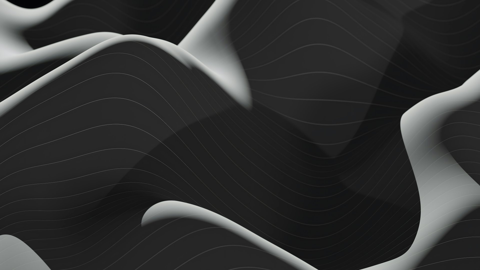 Dark Abstract Background With Flowing White - Free wallpaper download