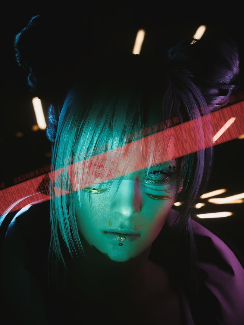 Neon Portrait - Free wallpaper download