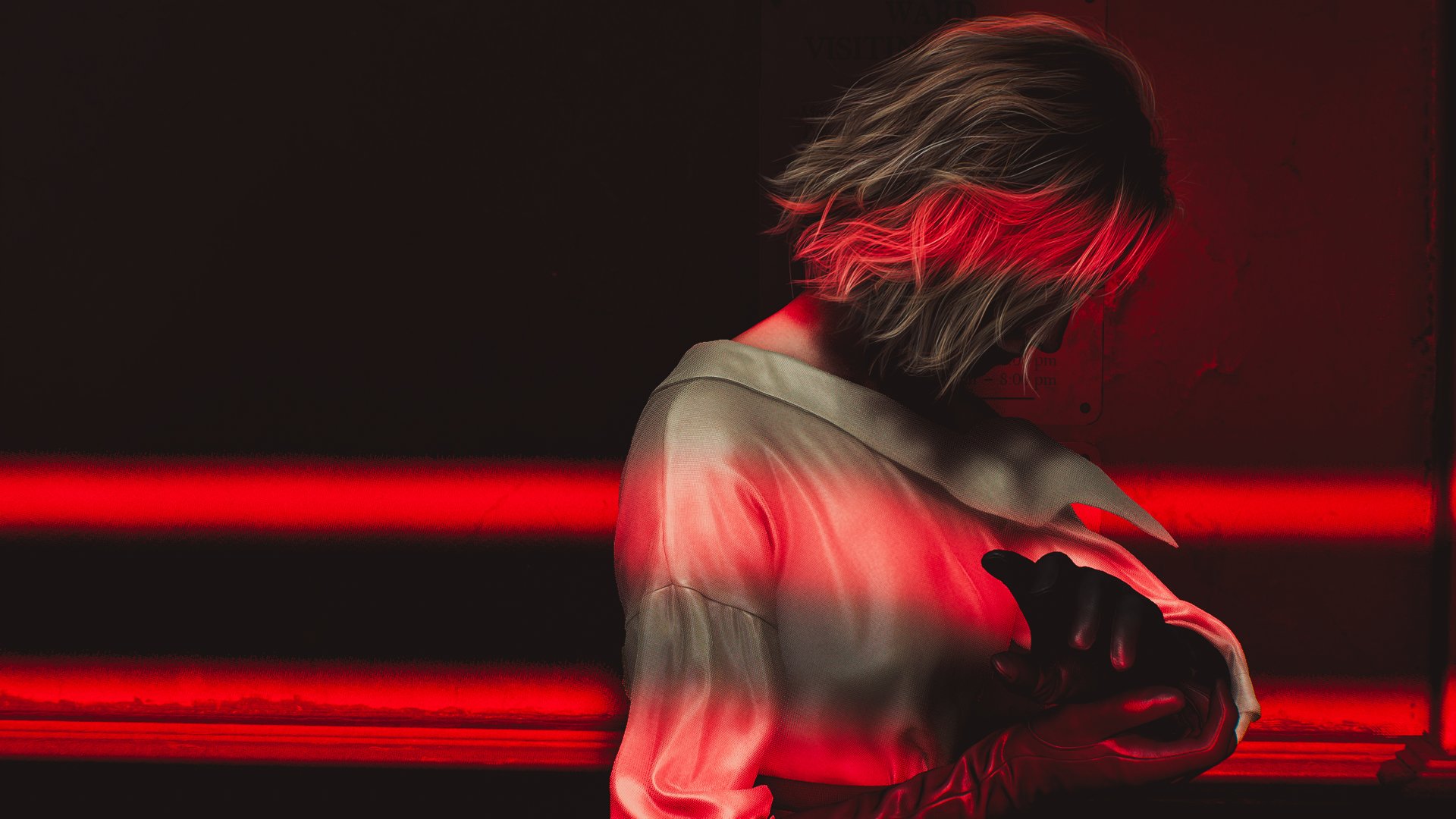 Resident Evil Requiem Red Lights - Free wallpaper download