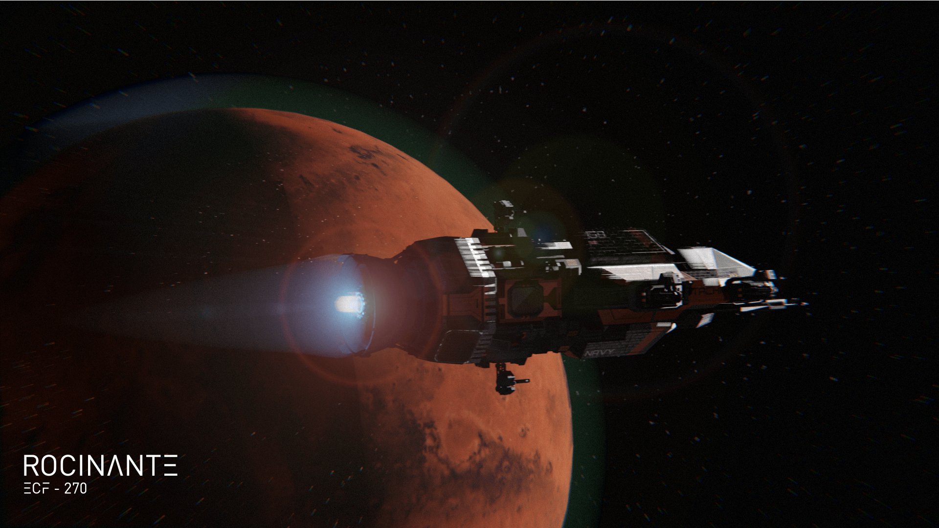 Rocinante Mars Orbit - Free wallpaper download