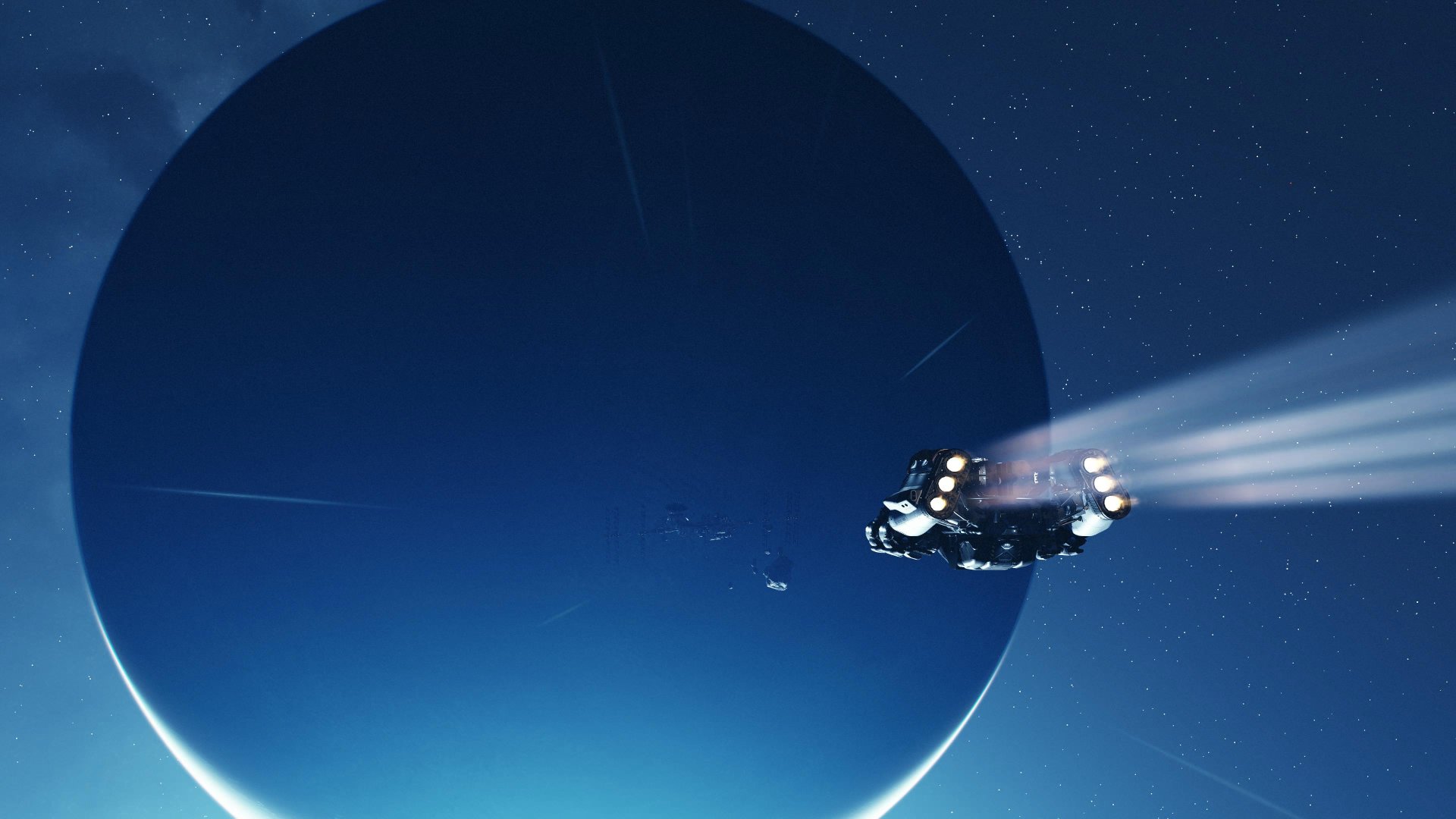 Starfield Planetary Approach - Free wallpaper download