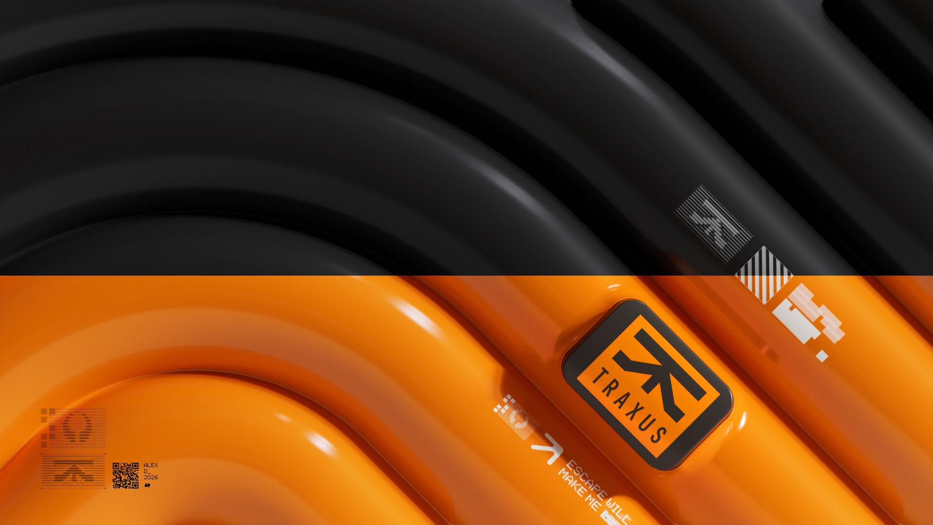 Traxus / Marathon Faction (Black Orange) - Free wallpaper download