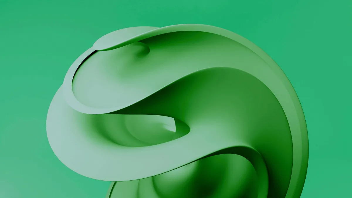 Abstract Green Fluid Shape wallpaper