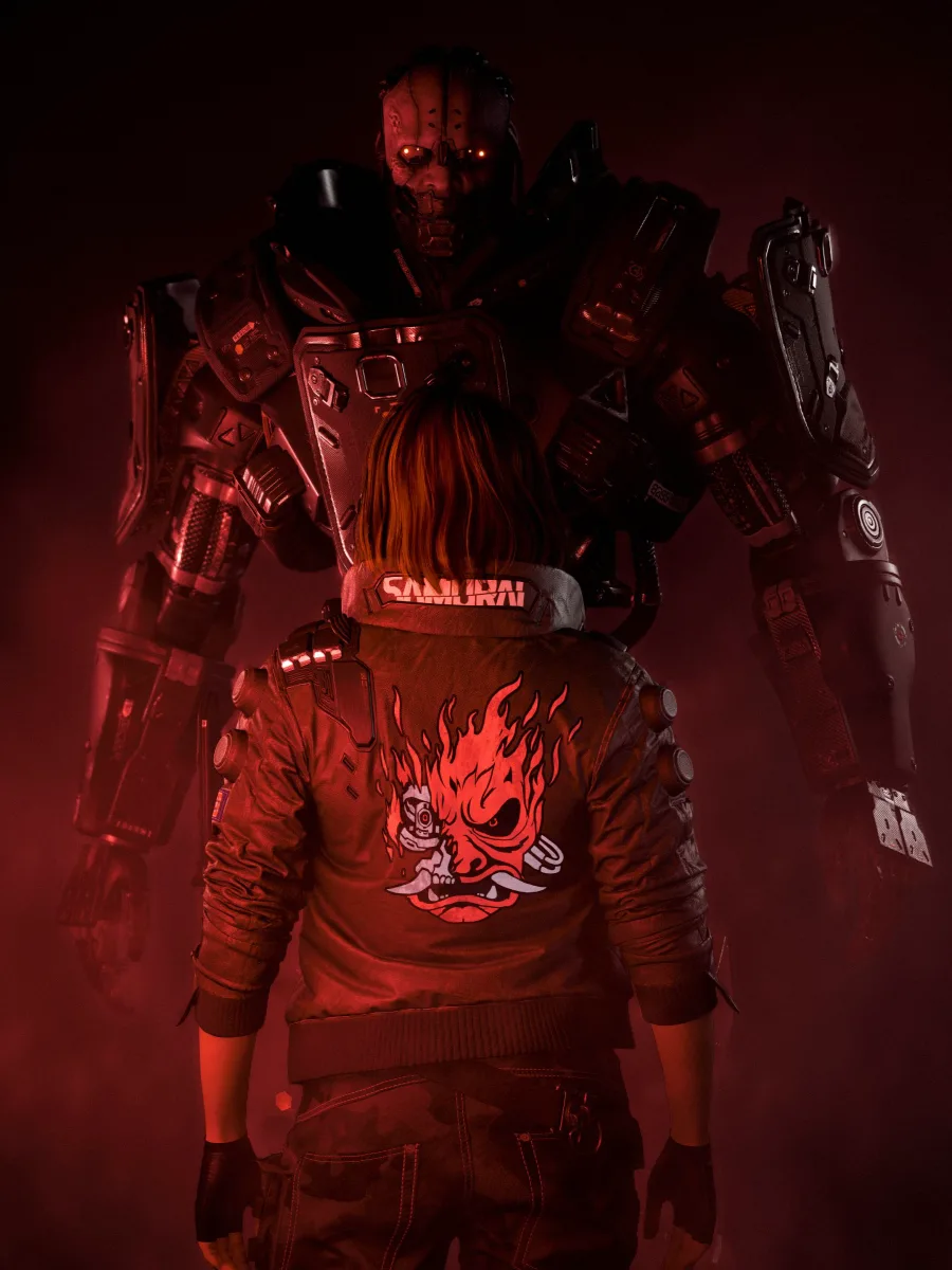 Adam Smasher Vs Female V wallpaper
