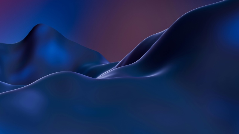 Blue Digital Art Landscape