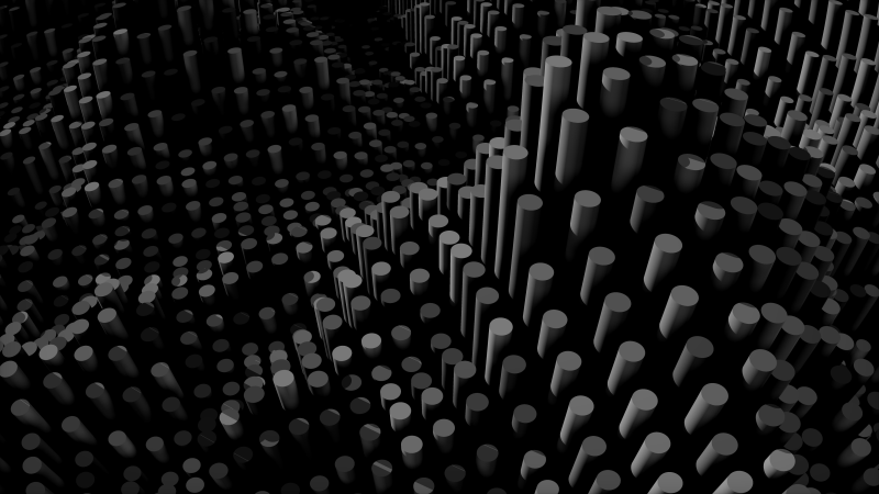 Obsidian Field II (Cylinders)