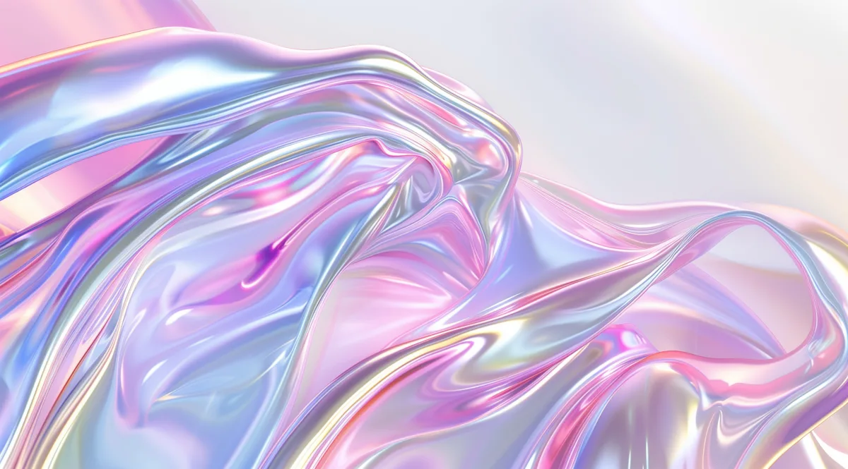 Glossy Holographic Draped Folds wallpaper