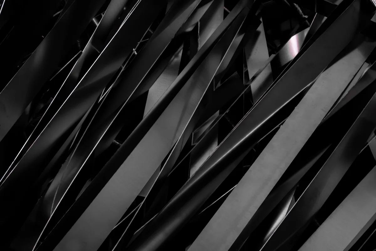 Monochrome Photo Of Metal Scraps wallpaper