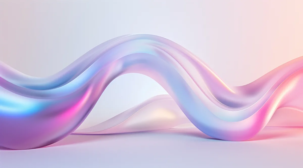 Soft Pastel Iridescent 3d Wave wallpaper