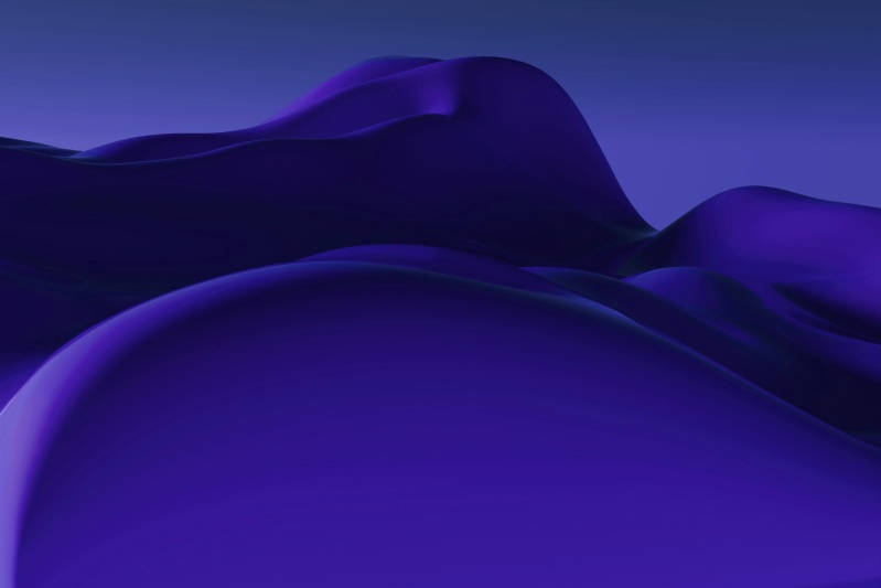 Vibrant Abstract Blue Purple Landscape