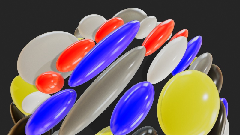 Mondrian Pill Sphere I