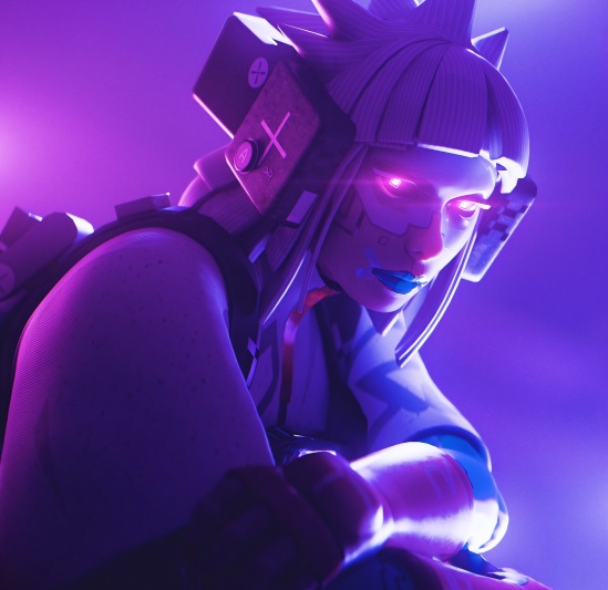 Glitch / Vandal Close-up Purple